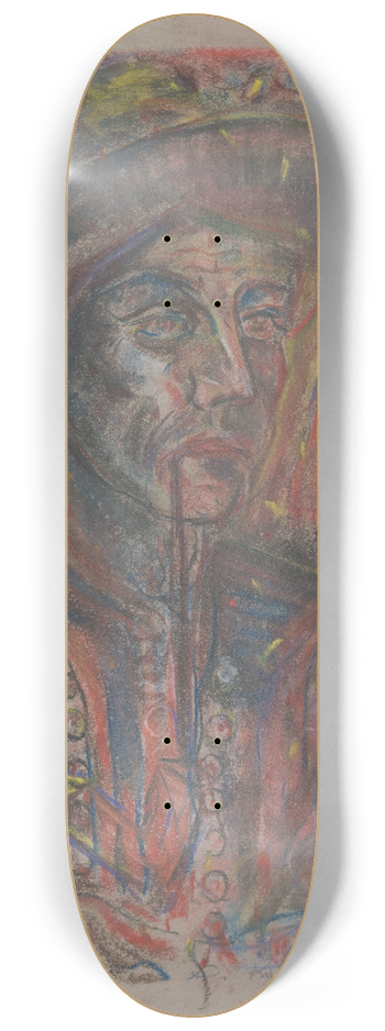 Arnold Peter Weisz-Kubnan - Farmer with a Pipe 8.25 inch art skate deck