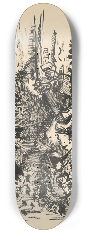 Arnold Peter Weisz-Kubnan - Landscape with a River (Study) 8.25 inch art skate deck