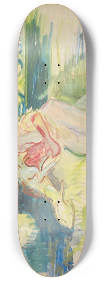 Arnold Peter Weisz-Kubnan - Man with a Dog 8.25 inch art skate deck