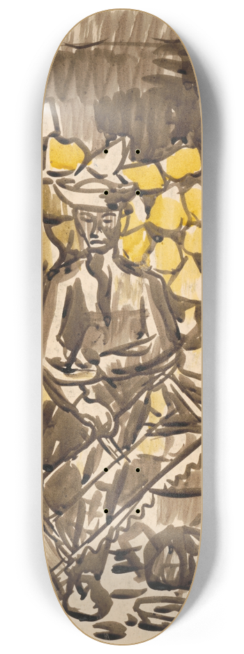 Arnold Peter Weisz-Kubnan - Sawing Wood 8.25 inch art skate deck