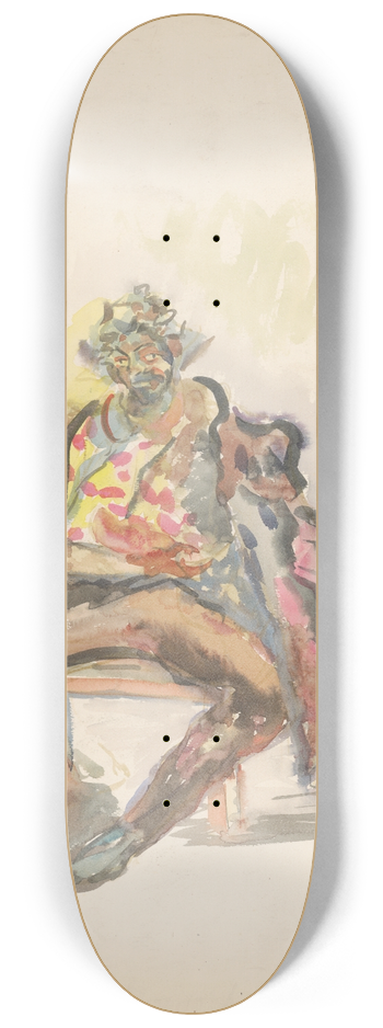 Arnold Peter Weisz-Kubnan - Seated Man 8.25 inch art skate deck