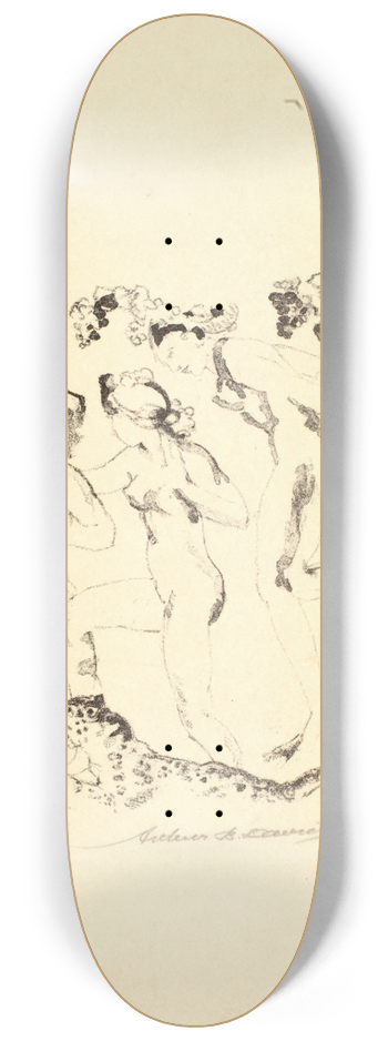Arthur Bowen Davies - Bacchantes 8.25 inch art skate deck