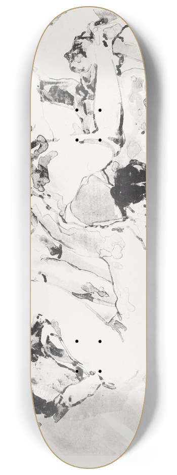 Arthur Bowen Davies - Three Acrobats 8.25 inch art skate deck