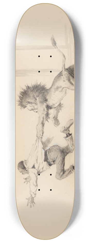 Arthur Burdett Frost - Lion Attack 8.25 inch art skate deck