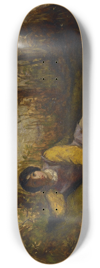 Arthur Hughes - The Young Poet  Oil Study 8.25 inch art skate deck