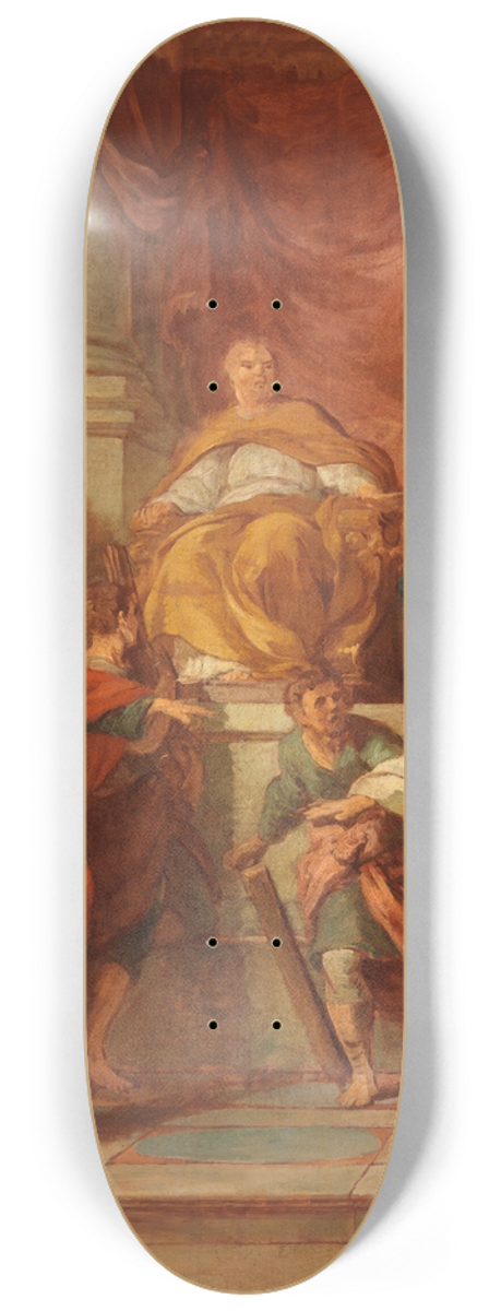 Franois Lemoyne - Elymas the Sorcerer Struck with Blindness, sketch 8.25 inch art skate deck