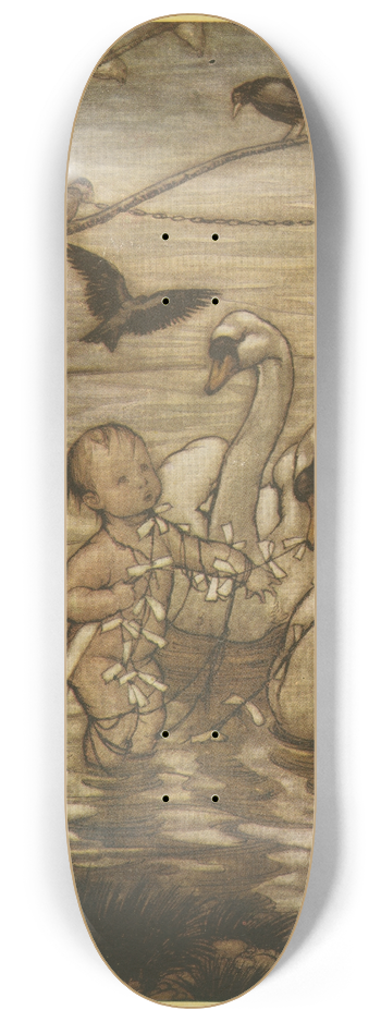 Arthur Rackham - After this the birds said that they would help him no more in his mad enterprise 8.25 inch art skate deck