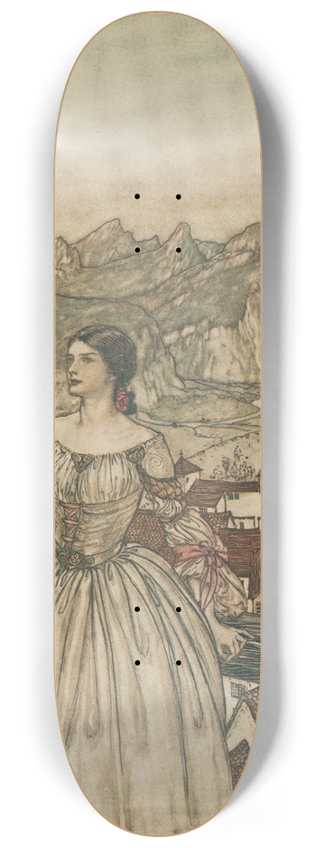 Arthur Rackham - Bertalda 8.25 inch art skate deck