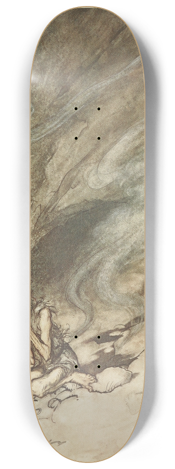 Arthur Rackham - Mime writhes under the lashes he receives 8.25 inch art skate deck