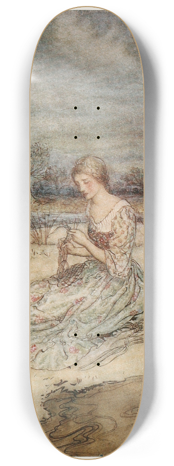 Arthur Rackham - She sate down and plaited herself an overall of rushes and a cap to match 8.25 inch art skate deck