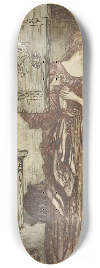 Arthur Rackham - Sieglinde prepares Hundings draught for the night 8.25 inch art skate deck