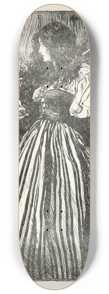 Arthur Rackham - The Maiden fetched the magic wand 8.25 inch art skate deck