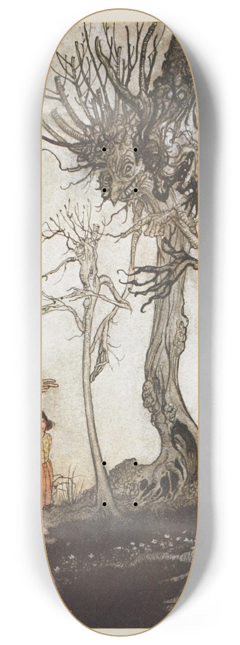 Arthur Rackham - The Trees and the Axe 8.25 inch art skate deck