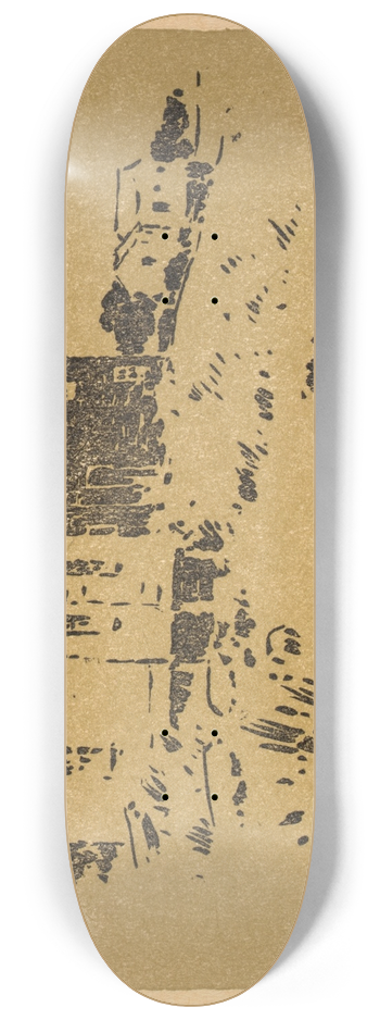 Arthur Wesley Dow - Ipswich Prints; Ink Sketch 8.25 inch art skate deck