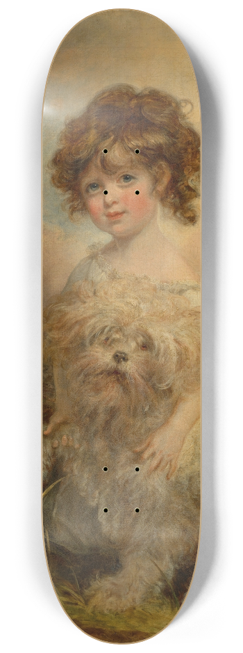 Arthur William Devis - Portrait of Miss Hetty Goldsmid (1798-1816) 8.25 inch art skate deck