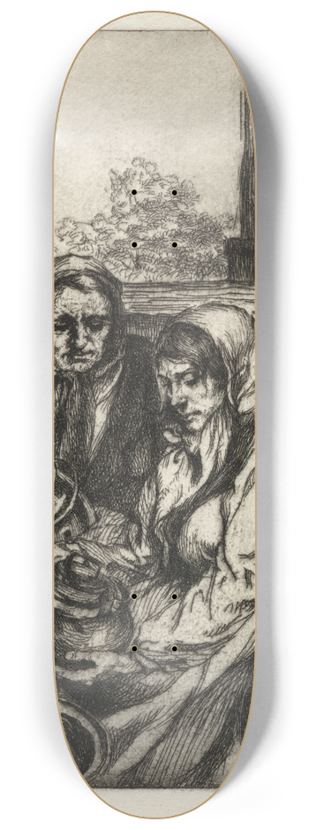 Arthur William Heintzelman - Old Brass 8.25 inch art skate deck
