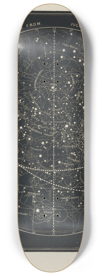 Asa Smith - Visible heavens from July 22nd to October 31st 8.25 inch art skate deck