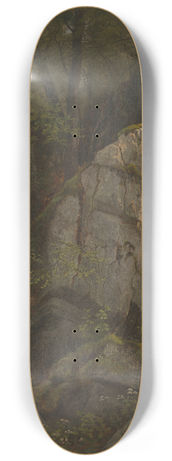 Asher Brown Durand - Study of Rocks in Pearsons Ravine 8.25 inch art skate deck