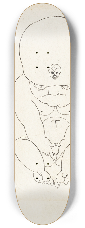 Aubrey Vincent Beardsley - Crouching Midget 8.25 inch art skate deck