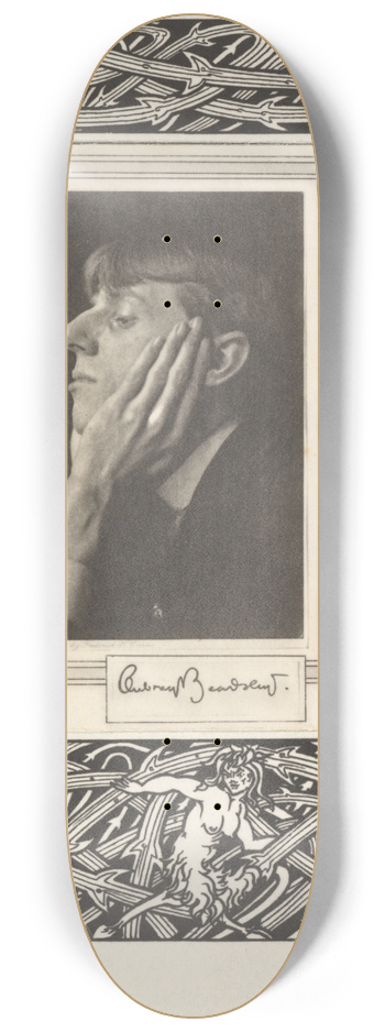 Aubrey Vincent Beardsley - Grotesques by Aubrey Beardsley. Portrait Frontispiece 8.25 inch art skate deck