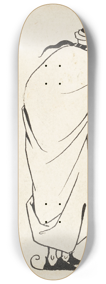 Aubrey Vincent Beardsley - Man with Skull 8.25 inch art skate deck