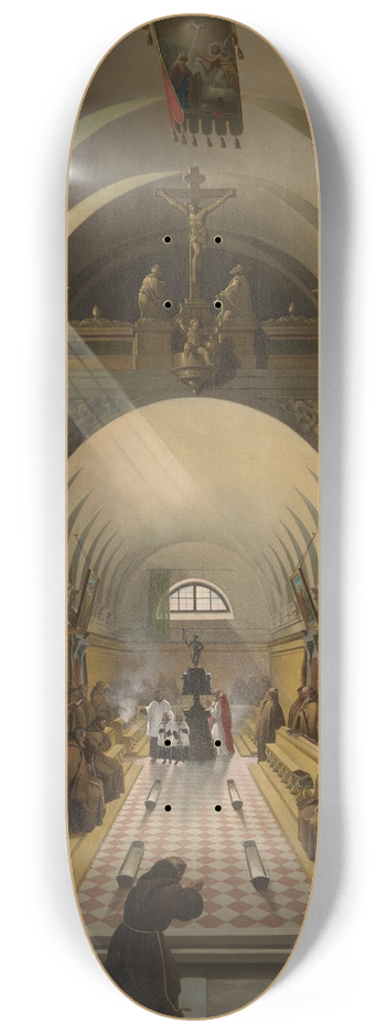 Franois-Marius Granet - Interior of a CapuchinConvent 8.25 inch art skate deck