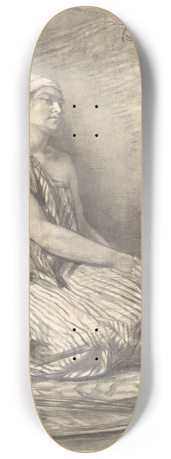 August Alleb - Oosterse vrouw 8.25 inch art skate deck