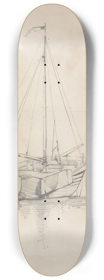 August Alleb - Zeilschip 8.25 inch art skate deck