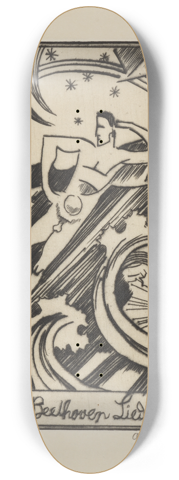 August Babberger - Ludwig van Beethoven Lieder-Buch 8.25 inch art skate deck