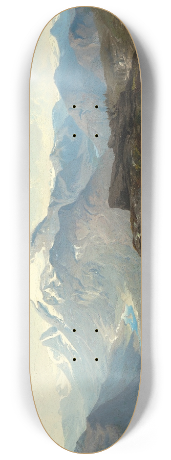 August Becker - A Mountain Landscape 8.25 inch art skate deck