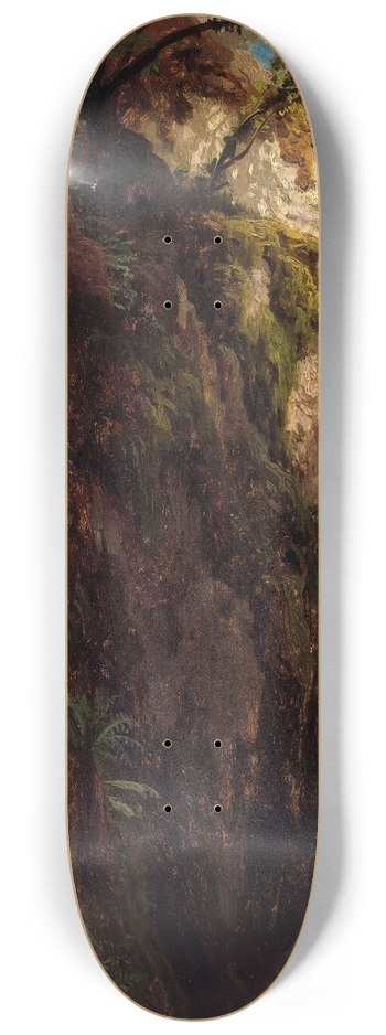 August Cappelen - Landscape Study with a Ravine 8.25 inch art skate deck