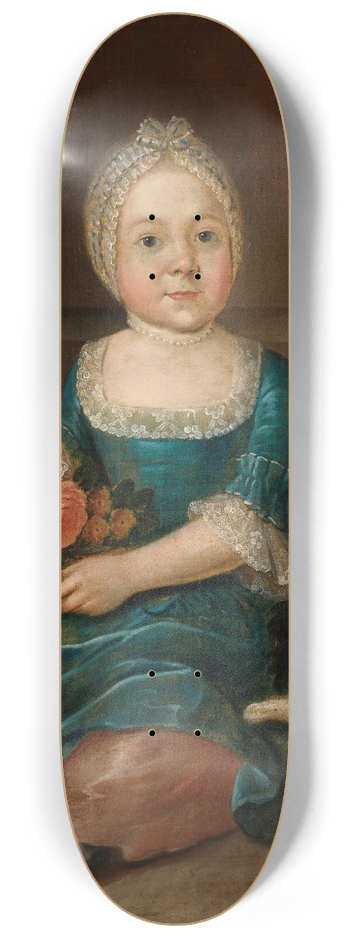 August Christian Hauck - Bildnis eines kleinen Mdchens 8.25 inch art skate deck