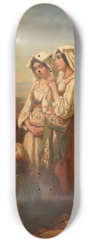 Auguste Delacroix - Prire  la Madone 8.25 inch art skate deck