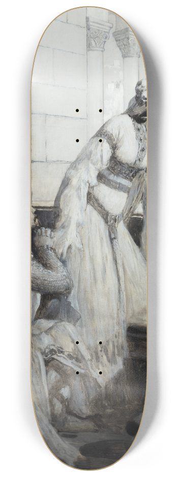 Auguste-Franois Gorguet - Princess Melisande and Bertrand 8.25 inch art skate deck