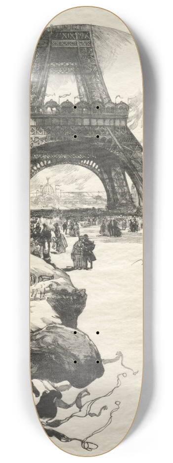 Auguste Louis Lepre - La Tour Eiffel 8.25 inch art skate deck