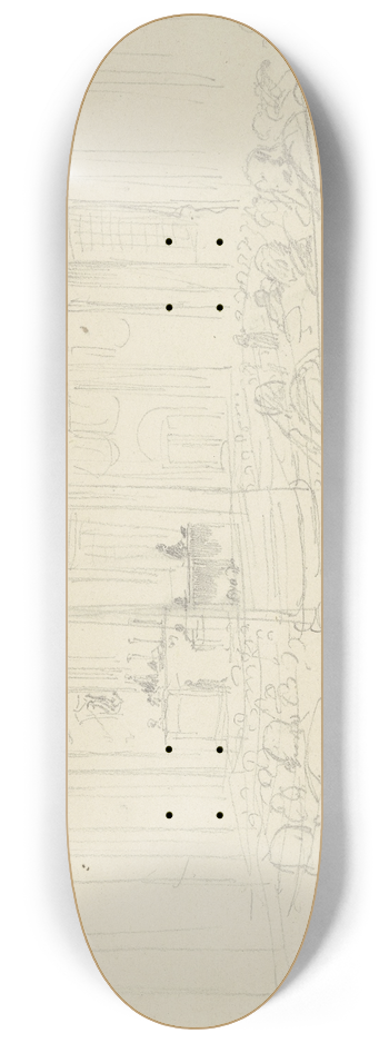 Auguste Raffet - Nationalversammlung in der Frankfurter Paulskirche 1849 8.25 inch art skate deck