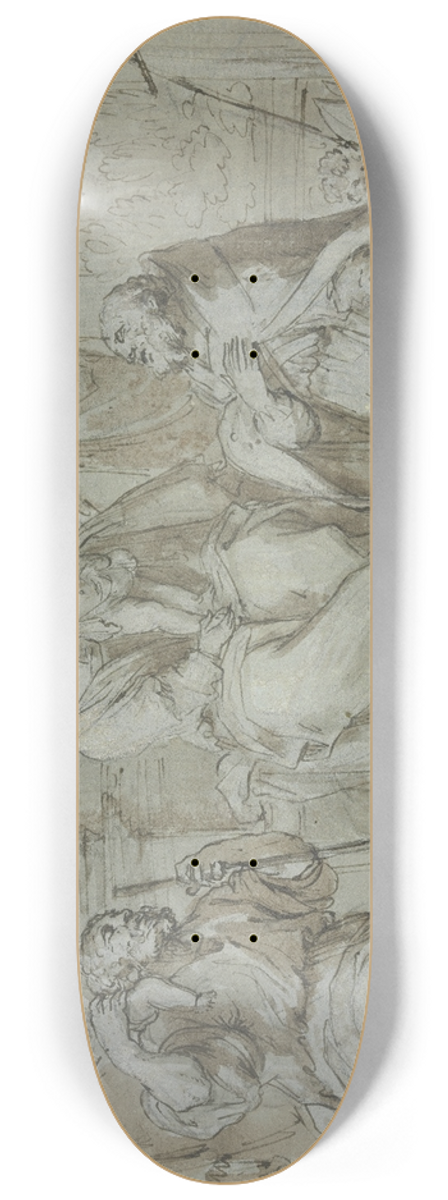 Franois Perrier - Madonna mit den Heiligen Christophorus, Joseph und Claudius 8.25 inch art skate deck