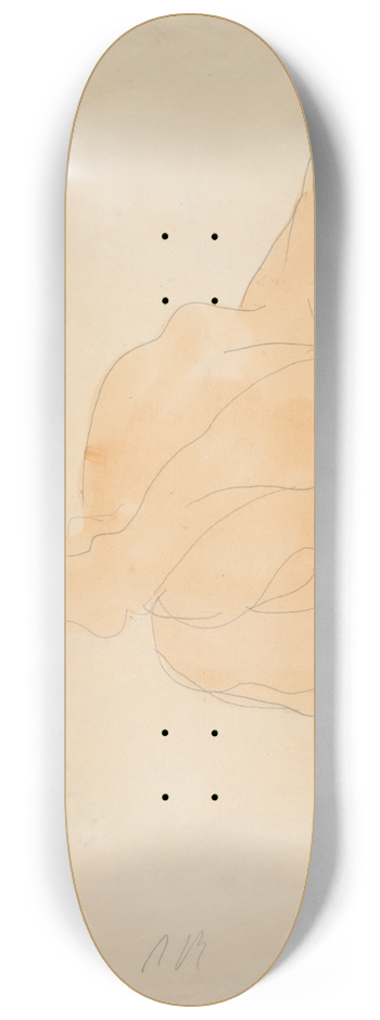 Auguste Rodin - Nude Sitting, KneeRaised 8.25 inch art skate deck