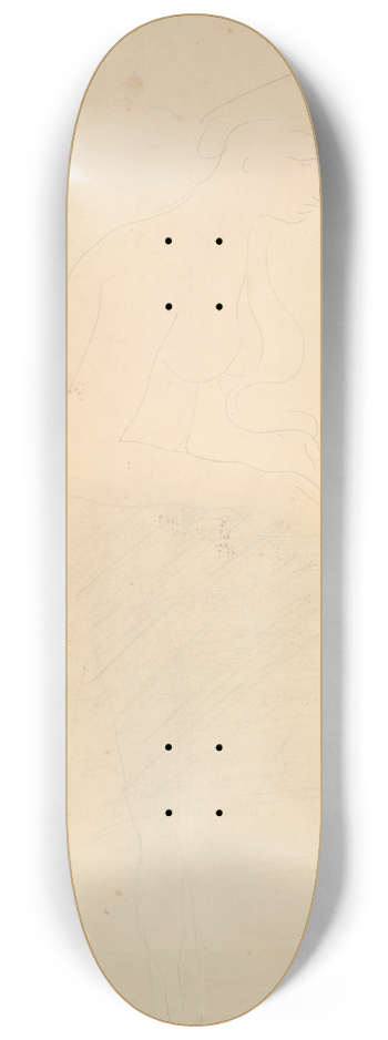 Auguste Rodin - Nude Standing, RightProfile 8.25 inch art skate deck