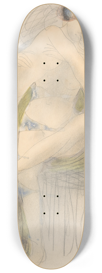 Auguste Rodin - The Embrace 8.25 inch art skate deck