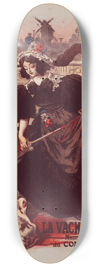 Auguste Roedel - Vache enrage 8.25 inch art skate deck