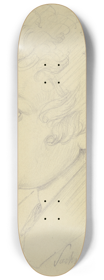 August Lucas - Bildnis eines jungen Mannes 8.25 inch art skate deck