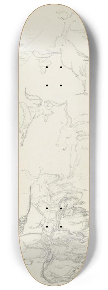 August Lucas - Herd of goats with herder 8.25 inch art skate deck