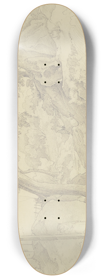 August Lucas - Kapelle an einem Weg bei Affile 8.25 inch art skate deck