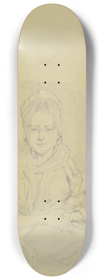 August Lucas - Nursing mother with child 8.25 inch art skate deck