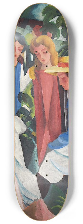 August Macke - Four Girls 8.25 inch art skate deck