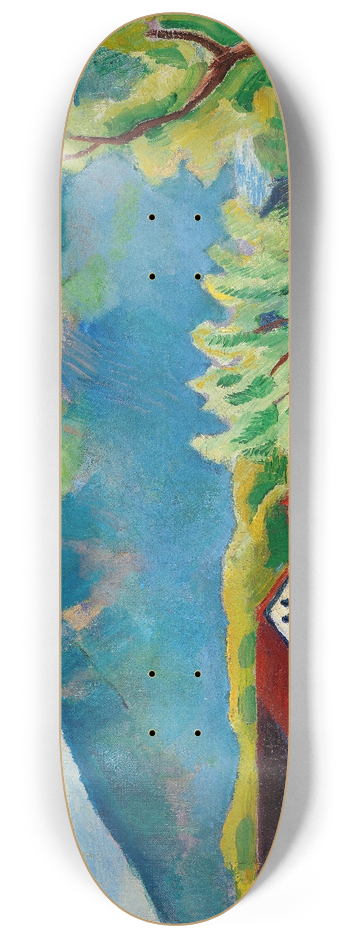 August Macke - Frhlingslandschaft in Tegernsee 8.25 inch art skate deck
