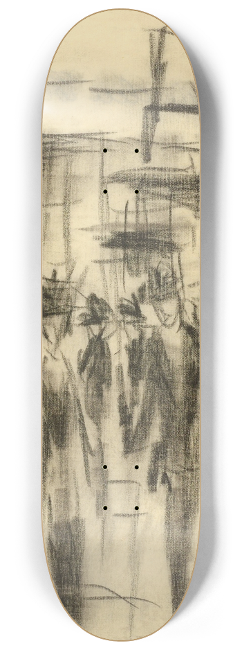 August Macke - Straen-Passanten 8.25 inch art skate deck