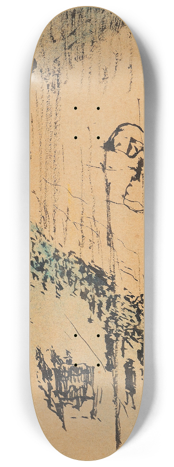 August Macke - Strasse in Paris 8.25 inch art skate deck