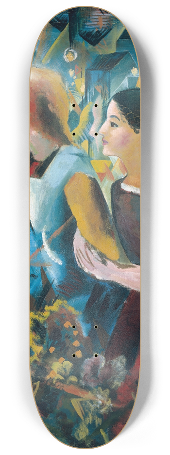August Macke - Two Girls 8.25 inch art skate deck